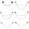image:image6 Pcs Antique Sweater Shawl Clip Chain Renaissance Style Rose Bowknot Brooch Flowers Wings Heart Cardigan Pin Gold sliver For Woman MenC6PcsWing