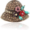 image:imageComelyjewel Rhinestone Brooch Pins for Women Hat Jewelry Brooch Pins Durable and UsefulRetro Gold