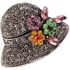 image:imageComelyjewel Rhinestone Brooch Pins for Women Hat Jewelry Brooch Pins Durable and UsefulRetro Silver