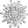 image:imageCrystal Flower Rhinestone Brooches for Women Corsage Brooch Pin Silver Brooch Pins for Women Rhinestone Appliques for Dresses Wedding Bridal Scarf Hat Bag