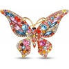 image:imageCrystal Rhinestone Butterfly BroochElegant Butterfly Lapel Pinscolorful