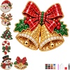 image:imageDIY Christmas Diamond Brooch Kit with 6 Designs Christmas Pins AB
