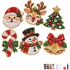 image:imageDIY Christmas Diamond Brooch Kit with 6 Designs Christmas Pins ASET