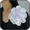 image:imageDainty Satin Fabric Rose Flower Brooches 75in Extra Large Big Camellia Flower Brooches Lapel Pins for Women Wedding Party Dance Dress Clothes AccessoriesWhite