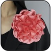 image:imageDainty Satin Fabric Rose Flower Brooches 75in Extra Large Big Camellia Flower Brooches Lapel Pins for Women Wedding Party Dance Dress Clothes AccessoriesWatermelon Red