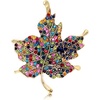 image:imageDreuyet Maple Leaf Brooch Pin For Women Fall Thanksgiving Crystal Colorful Maple Leaf Lapel Pin Party Prom Wedding Thanksgiving Jewelry Giftmaple leaves C
