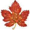 image:imageDreuyet Maple Leaf Brooch Pin For Women Fall Thanksgiving Crystal Colorful Maple Leaf Lapel Pin Party Prom Wedding Thanksgiving Jewelry Giftmaple leaves A