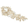 image:imageEVER FAITH Rhinestone Crystal 8 Inch Big Large Elegant Bridal Prom Rose Flower Bud Brooch for WomenClear GoldTone