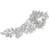 image:imageEVER FAITH Rhinestone Crystal 8 Inch Big Large Elegant Bridal Prom Rose Flower Bud Brooch for WomenClear SilverTone