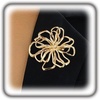 image:imageGold Chunky Hammered Hollow Flower Brooch Pin for WomenLarge Dainty Sweet Textured Floral Statement Lapel Pin Modern Minimalist Jewelry AccessoryGolden2