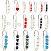 image:imageHicarer 18 Pcs Pearl Safety Pin Brooches for Women Clothing Vintage StyleVintage Style