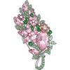 image:imagePin with Rhinestone Brooch Crystal Floral Bouquet Brooch with Teardrop Gem Elegant Lapel Pin for Dress Coat Scarf Spring Jewelry Gifts for Women
