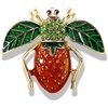 image:imageRhinestone Crystal Bee Pin Brooch Statement Imitation Pearls Bee Brooch Shiny Rhinestone Beaded Insect Pin Jewelry Vintage Clothes DecorationStrawberry