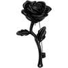 image:imageRose Flower Brooch Pin for Women Men Dainty Floral Lapel Pins for Jacket Scarf Dress Clothes Hat Accessories Wedding Party Fashion JewelryBlack