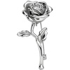 image:imageRose Flower Brooch Pin for Women Men Dainty Floral Lapel Pins for Jacket Scarf Dress Clothes Hat Accessories Wedding Party Fashion JewelrySilver
