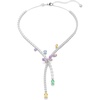 image:imageSwarovski x Ariana Grande Official Dragonfly Motif Jewelry Collection Brooch Pendant Necklace Earrings Mixed Cut Multicolored Stones Rhodium FinishMulticolored Cross Over Necklace