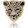 image:imageVintage Shiny Rhinestone Leopard Head Brooches for Women Unisex Animal Pins Casual Accessories GiftsGoldenSmall