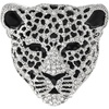 image:imageVintage Shiny Rhinestone Leopard Head Brooches for Women Unisex Animal Pins Casual Accessories GiftsSilverLarge
