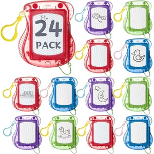 image:image24 Pack Mini Magnetic Drawing Boards for Kids Erasable Doodle and Writing Pad Backpack Keychain Clip Drawing Board for Birthday Party Favors Goodie Bag Stuffers