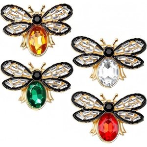 image:image4Pcs Rhinestone Bee Brooch Pins Vintage Honey Bee Brooches for Women