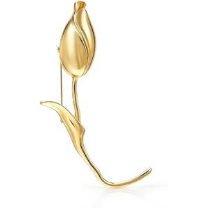 image:imageCicy Bell Brooch Pins for Women 18K Gold Plated Floral Hand JewelryGold Tulip Bud