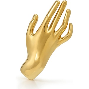 image:imageCicy Bell Brooch Pins for Women 18K Gold Plated Floral Hand JewelryHAND236118in