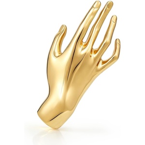 image:imageCicy Bell Brooch Pins for Women 18K Gold Plated Floral Hand JewelryHAND433197in