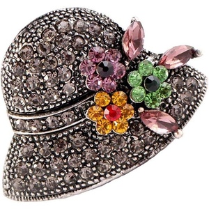 image:imageComelyjewel Rhinestone Brooch Pins for Women Hat Jewelry Brooch Pins Durable and UsefulRetro Silver