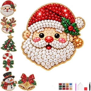 image:imageDIY Christmas Diamond Brooch Kit with 6 Designs Christmas Pins AA