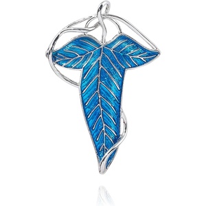 image:imageElven Tree Leaf Enamel Brooch for Women Men Mystery Keepsake Leaf Pin Luck Elven Cloak Leaf Clasp Costume Accessory Cosplay JewelryBlue