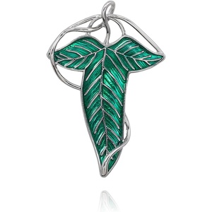image:imageElven Tree Leaf Enamel Brooch for Women Men Mystery Keepsake Leaf Pin Luck Elven Cloak Leaf Clasp Costume Accessory Cosplay JewelryGreen Silver