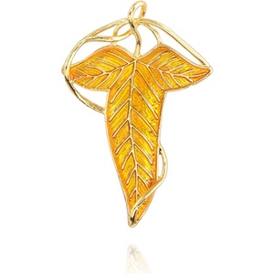 image:imageElven Tree Leaf Enamel Brooch for Women Men Mystery Keepsake Leaf Pin Luck Elven Cloak Leaf Clasp Costume Accessory Cosplay JewelryYellow