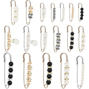 image:imageHicarer 18 Pcs Pearl Safety Pin Brooches for Women Clothing Vintage StyleElegant Style