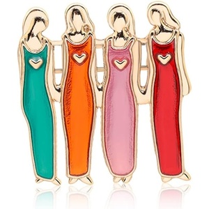 image:imageLetter Queen Brooch Pin Corsage Sweater Dress Shawl Elegant Jewelry Accessory Decor for Wedding Birthday Party Christmas GiftFour Sisters