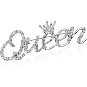 image:imageLetter Queen Brooch Pin Corsage Sweater Dress Shawl Elegant Jewelry Accessory Decor for Wedding Birthday Party Christmas GiftQueen