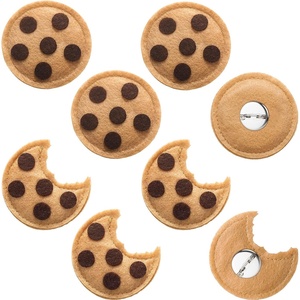 image:imageSuncalla 8 Pcs Chocolate Chip Felt Cookies Decor Brooches Chest Clip Cookies Costume Accessories for Halloween Party SuppliesBrooch