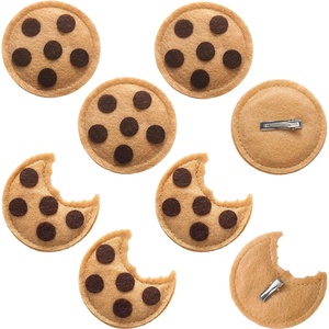 image:imageSuncalla 8 Pcs Chocolate Chip Felt Cookies Decor Brooches Chest Clip Cookies Costume Accessories for Halloween Party SuppliesClip