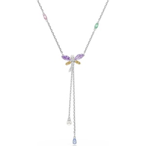 image:imageSwarovski x Ariana Grande Official Dragonfly Motif Jewelry Collection Brooch Pendant Necklace Earrings Mixed Cut Multicolored Stones Rhodium FinishMulticolored Y Necklace