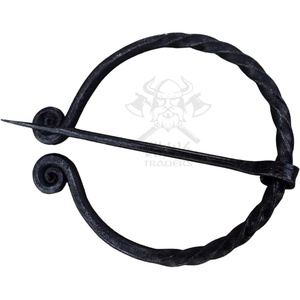 image:imageViking Traders Twisted Ring Shape Brooch Hand forged medieval artifacts from nordiac past iron pin for cloak