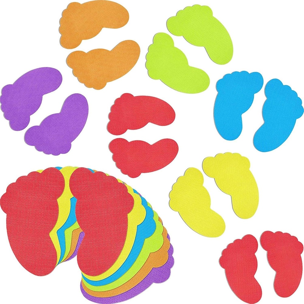 image:imageOutus 48 Pcs Carpet Foot Spots Markers for Classroom Floor Classic ColorClassic Color