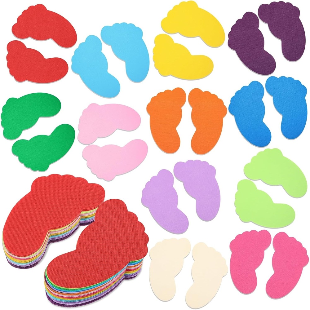 image:imageOutus 48 Pcs Carpet Foot Spots Markers for Classroom Floor Classic ColorRainbow Color