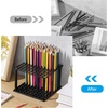 image:imageOutus 96 Holes Pencil Brush Holder Acrylic Paintbrush Holders ClearBlack