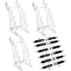 image:imageOutus Set of 4 Acrylic Pen Display Stand 6 Slots Holder for Makeup Brush