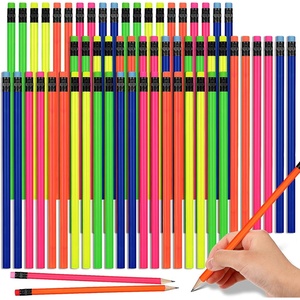image:imageOutus 60 Pieces Neon Pencils for KidsHB Wood Pencil with Eraser60