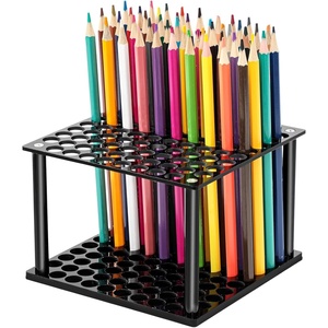 image:imageOutus 96 Holes Pencil Brush Holder Acrylic Paintbrush Holders ClearBlack