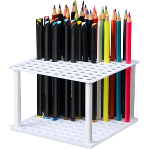 image:imageOutus 96 Holes Pencil Brush Holder Acrylic Paintbrush Holders ClearWhite