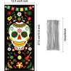 image:image100 Pieces Day of The Dead Treat Bags Black Da de Los Muertos Cellophane Plastic Candy Goodie Bags with 100 Silver Twist Ties for Halloween Decorations Day of The Dead Party Supplies