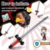 image:imageOutus 6 Pcs Inflatable Swords Blow up Swords Party FavorsGoldPurpleRed