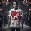 image:imageOutus Halloween Blood Splatter TShirt 7 Sheet Tattoo Sticker Kit MediumXLarge