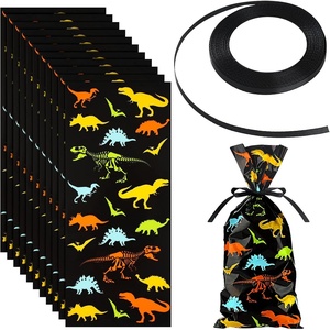image:imageOutus 100 Pcs Dinosaur Party Favors Bags Dinosaur Skeleton Cellophane Bags